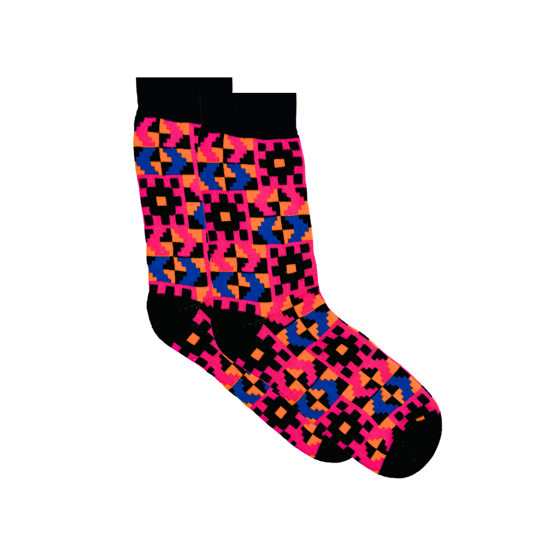 bold patterned socks