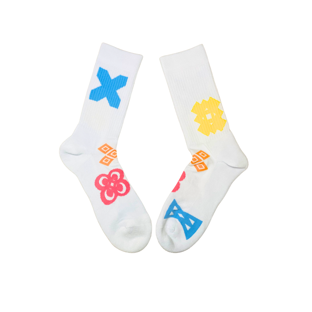 Adinkra Sports Socks White