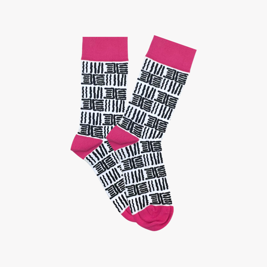 African Adinkra inspired Ishango socks by Afropop Socks