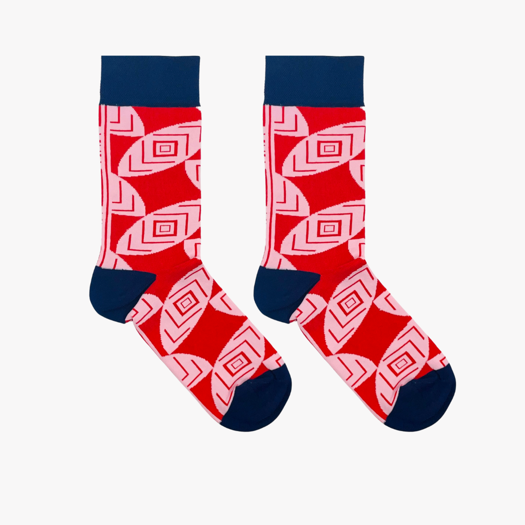 Masai Pink socks by Afropop Socks, African inspired design