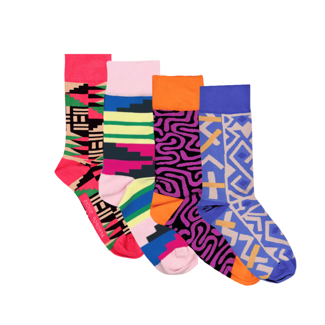 bold patterned socks