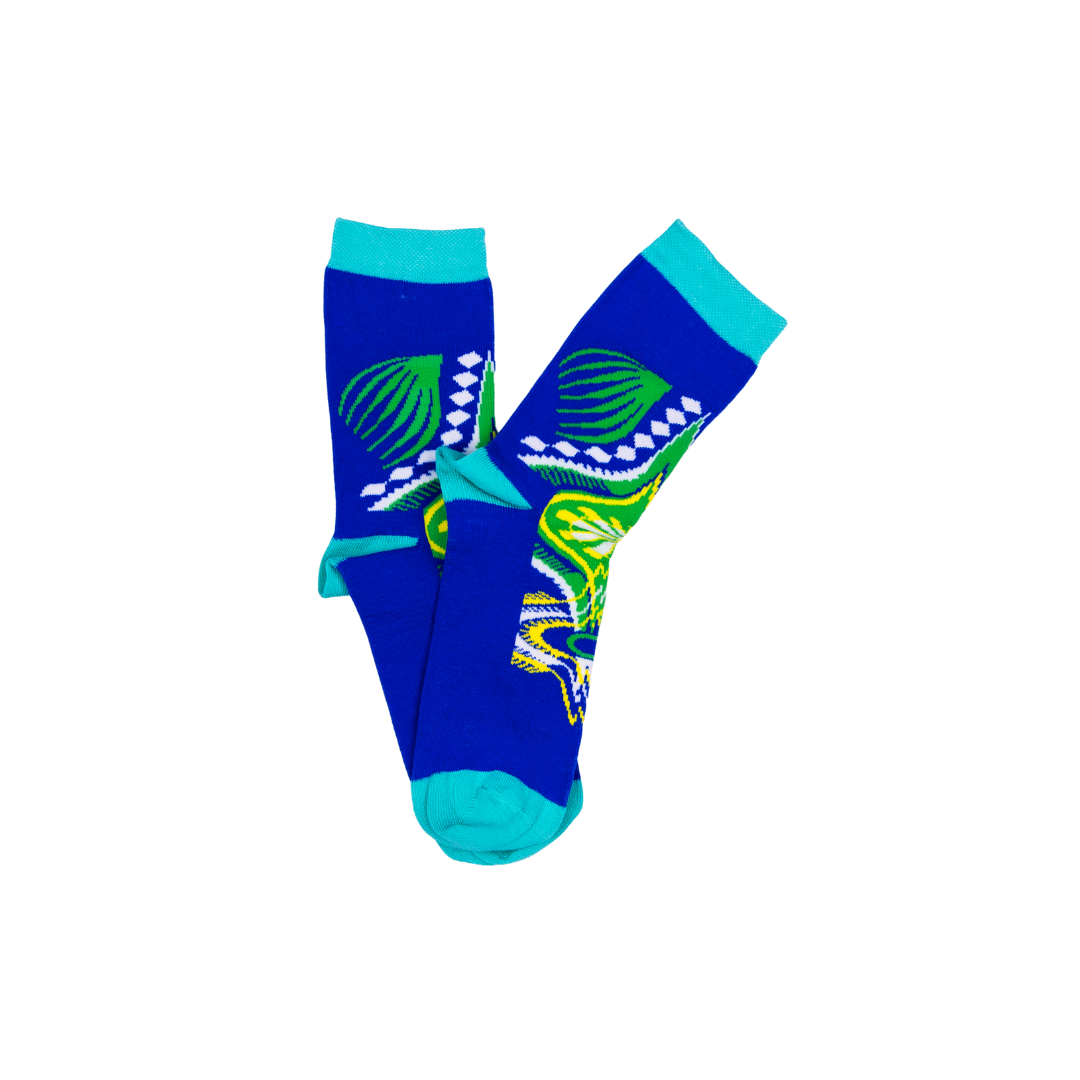 KIDS Dashiki Socks (Blue)