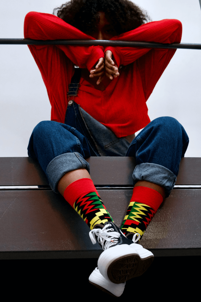 Women's African print socks