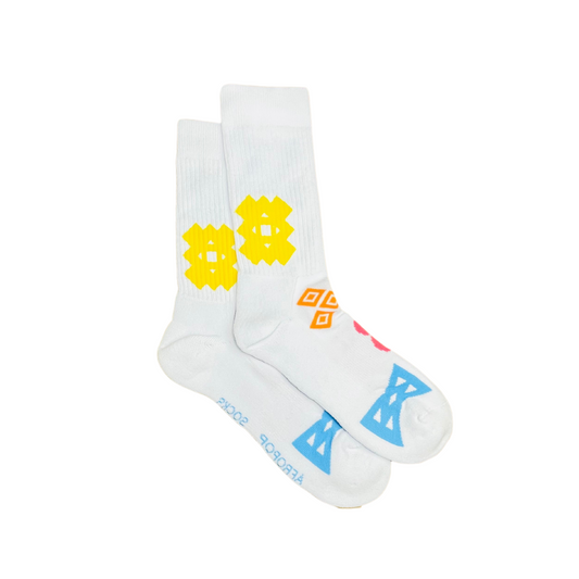 Adinkra Sports Socks White
