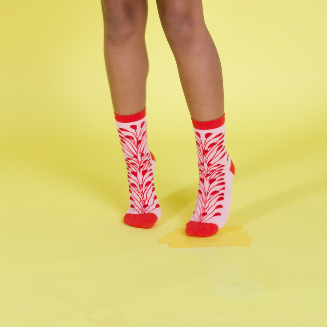 KIDS Peacock Pink Socks