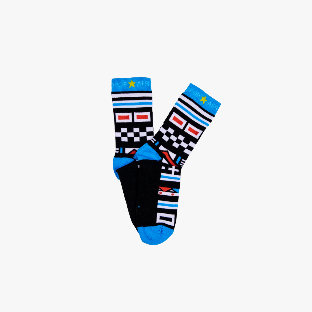 KIDS Ndebele Blue Socks
