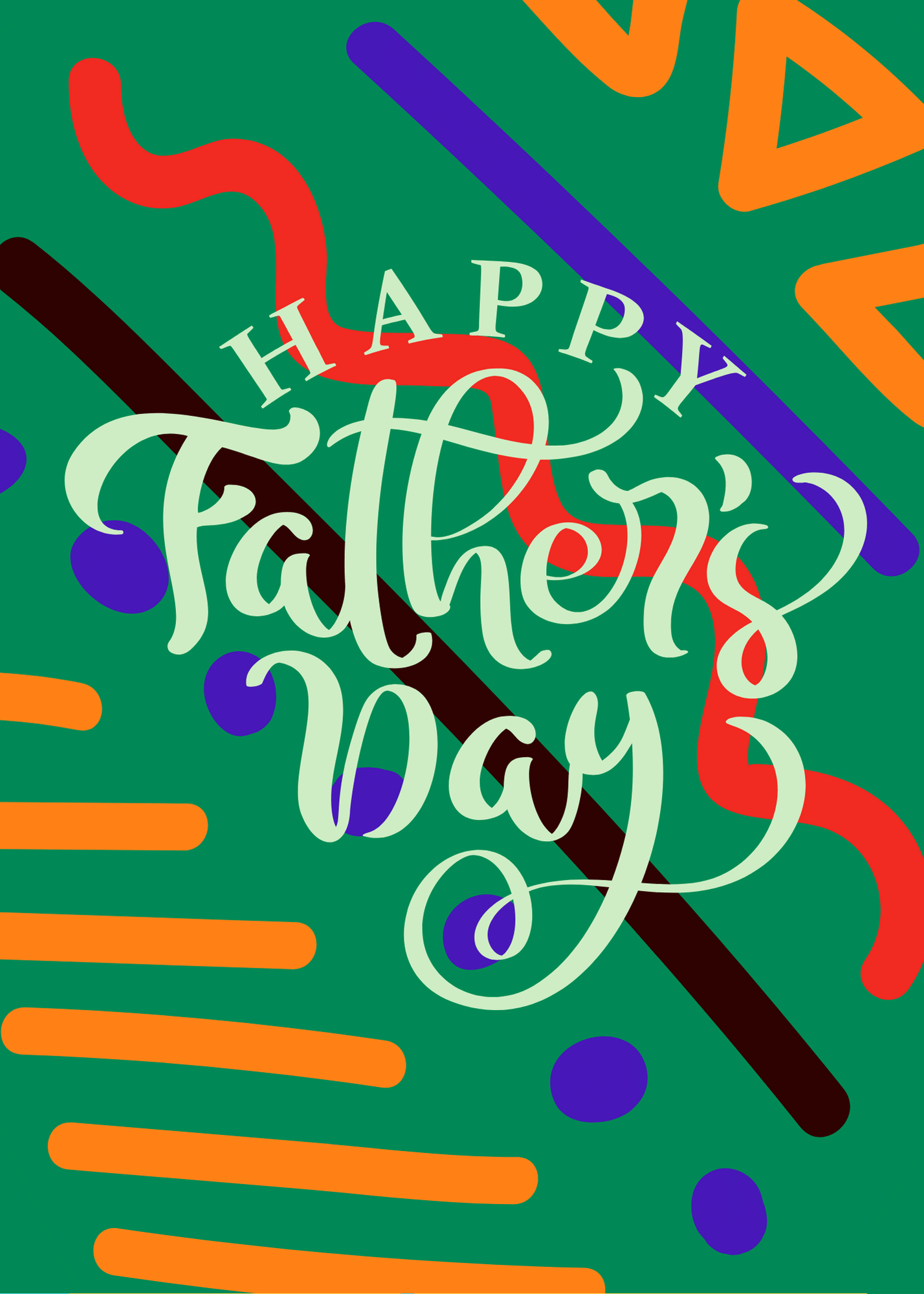 Street Life Green Greeting Card