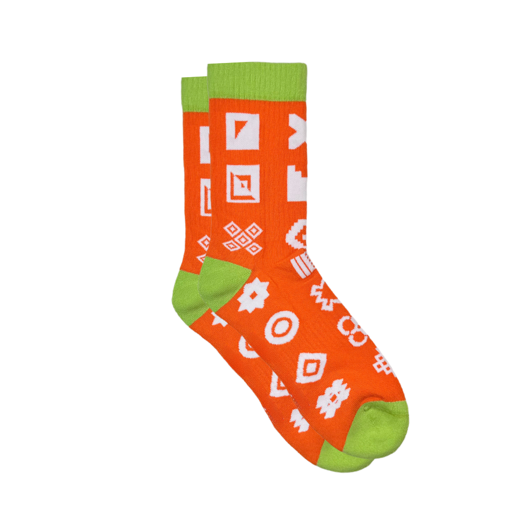 Orange Icon Sports Socks