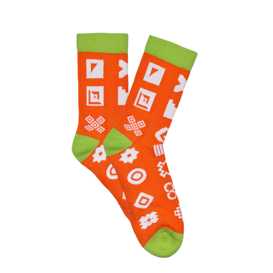 Orange Icon Sports Socks