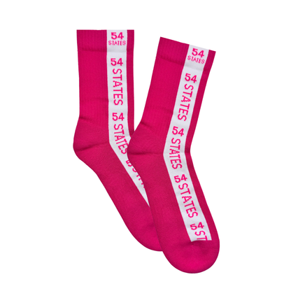 54 States Pink Stripe Socks