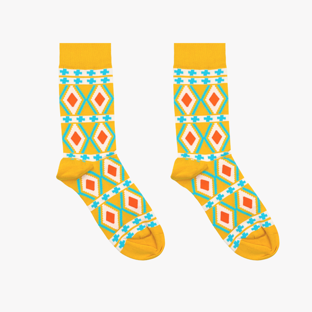 Nomad patterned socks by Afropop Socks