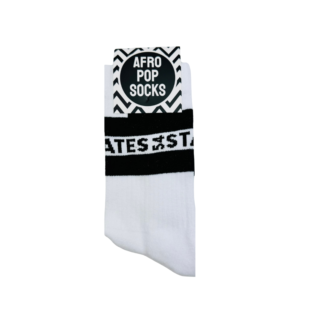 54 States White Sports Socks