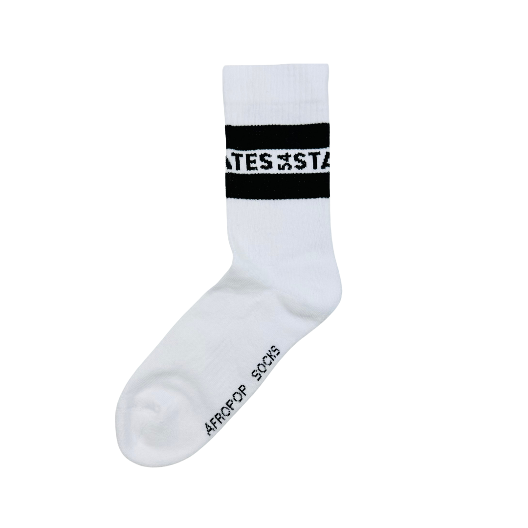 54 States White Sports Socks