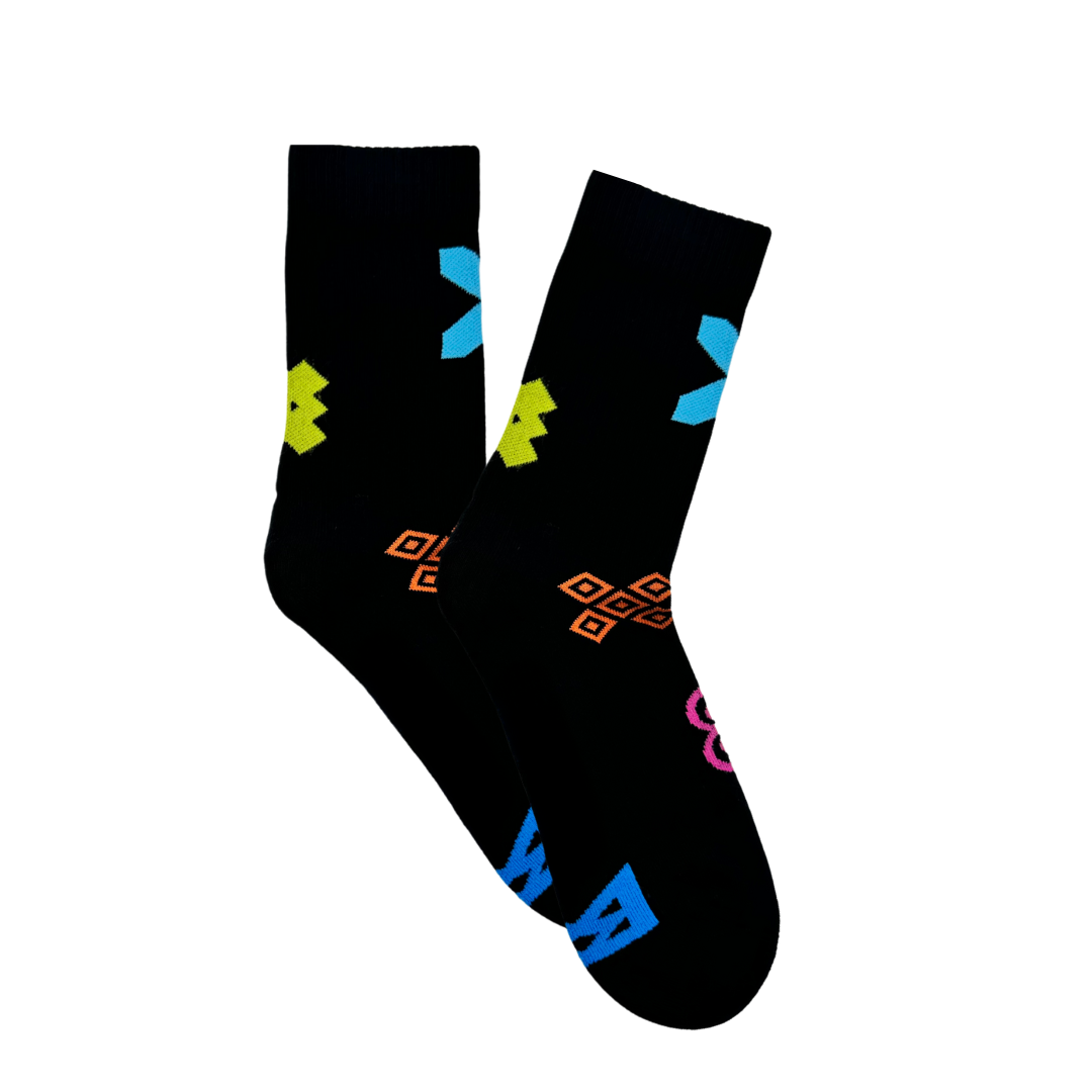 Adinkra Sports Socks Black