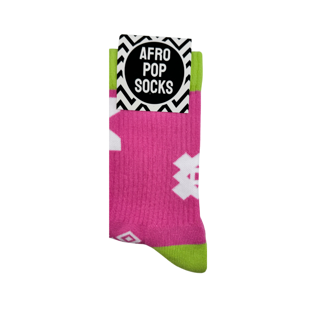 Pink Icon Sports Socks