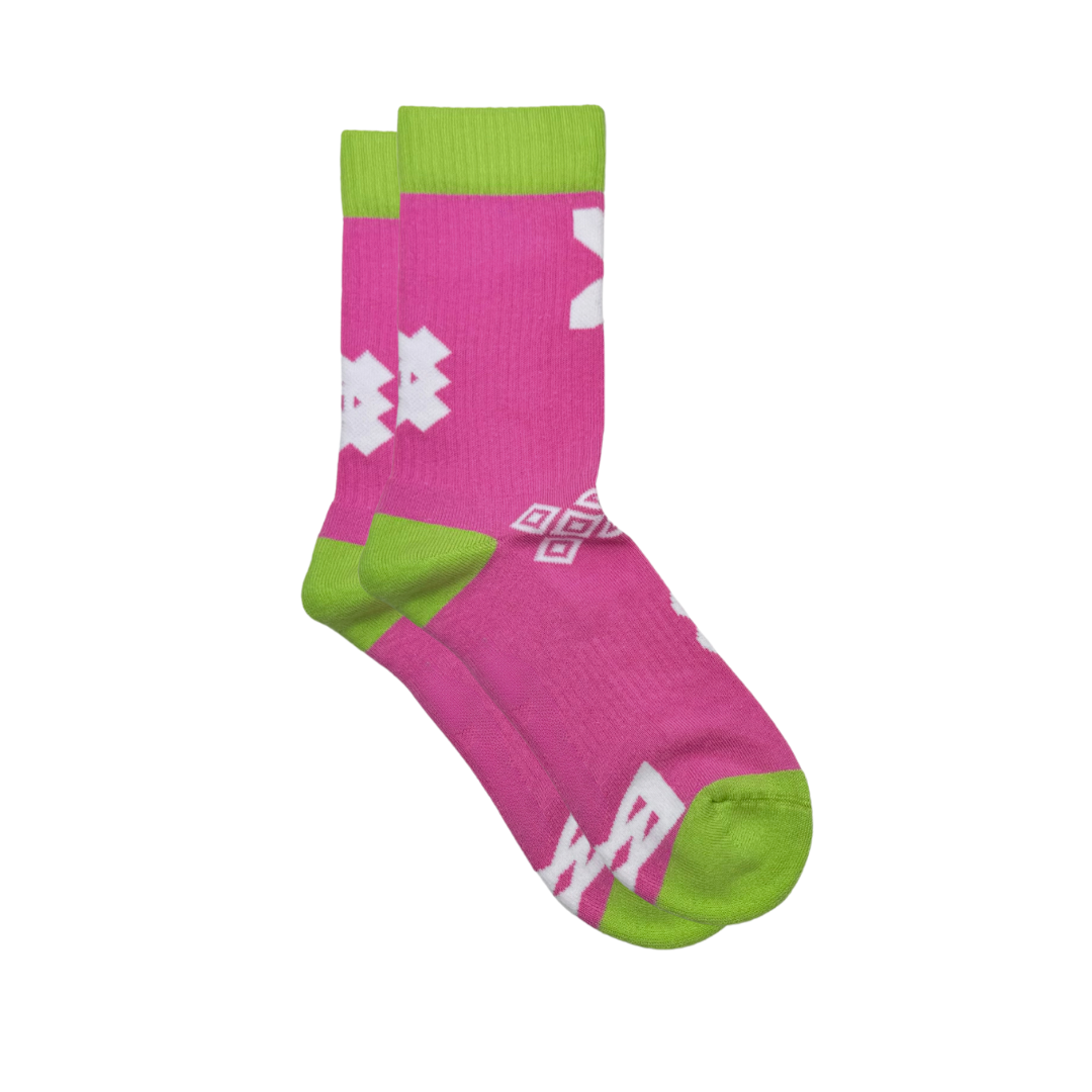 Pink Icon Sports Socks