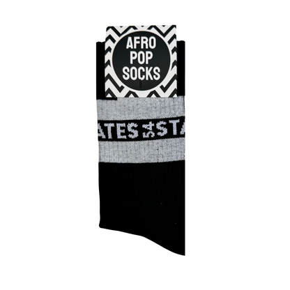 54 States Black Sports Socks