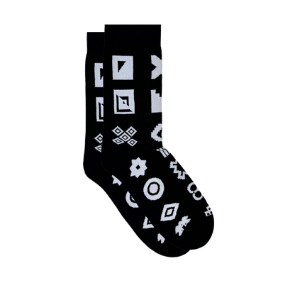 Adinkra Black Sports Socks