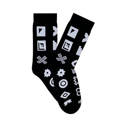 Black Adinkra Sports Socks