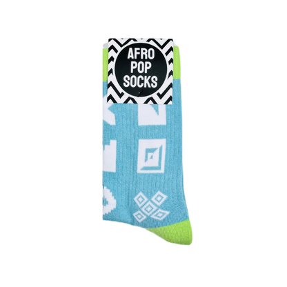 Aqua Mini Icon Sports Socks