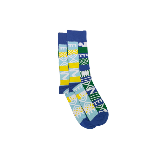 Adinkra Blue Socks