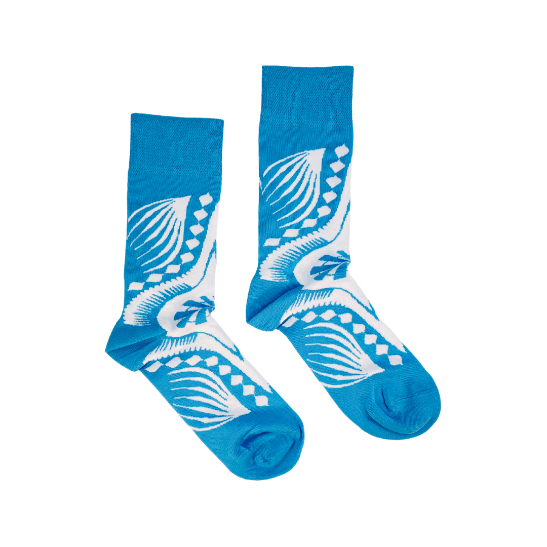 Dashiki Blue Socks