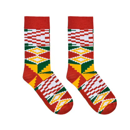 Kente Orange Socks