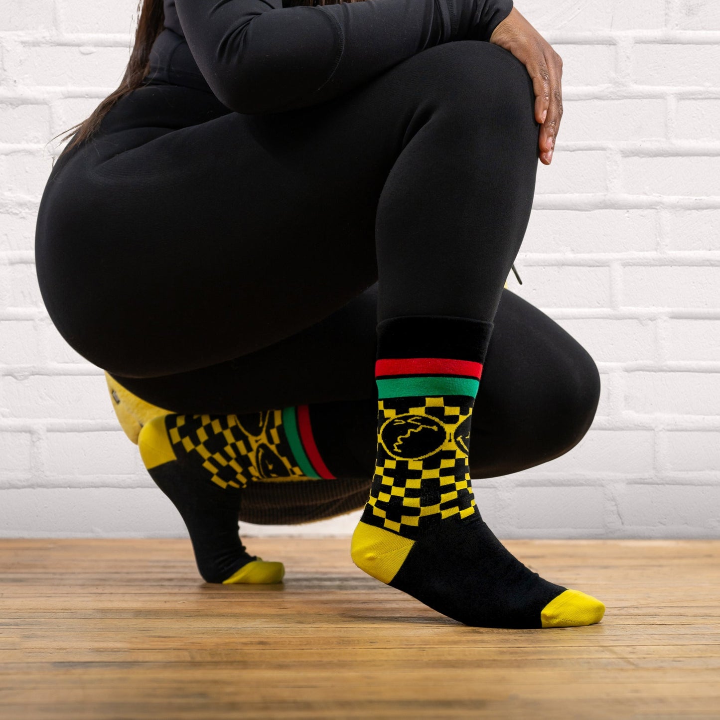 Smiley Kente socks by Afropop Socks