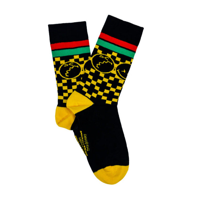 Smiley Kente socks by Afropop Socks