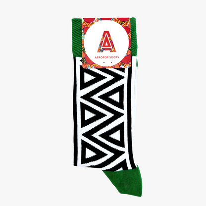 Triangles Socks (Green)