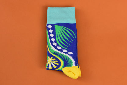Dashiki Socks Blue
