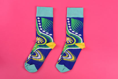 Dashiki Socks Blue