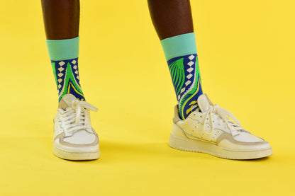 Dashiki Socks Blue