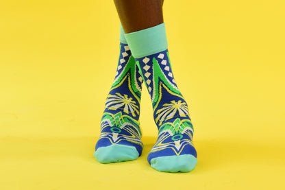 Dashiki Socks Blue