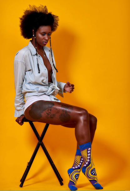 Dashiki Socks (Purple)