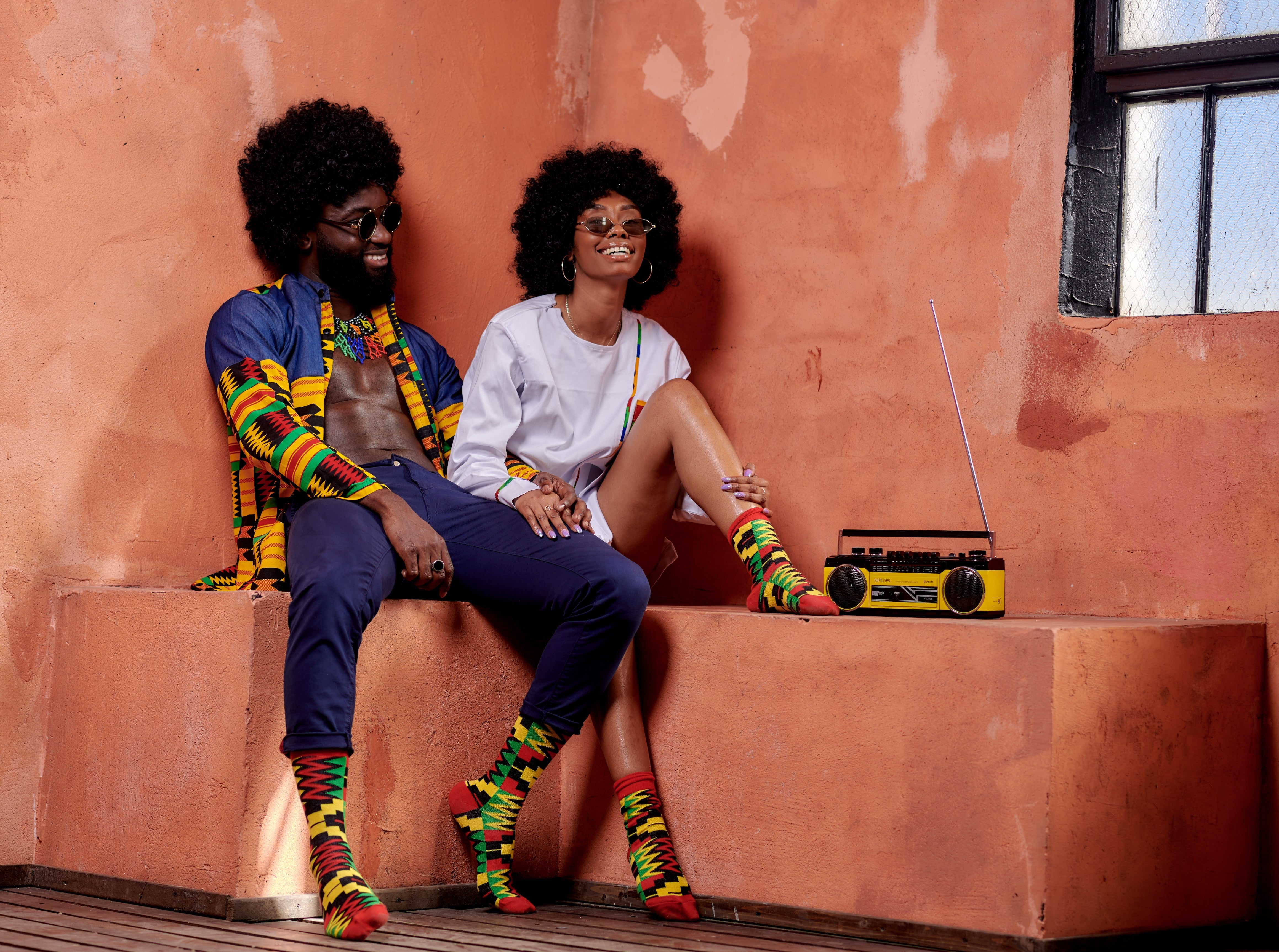 His 'n' Hers Zion Socks for Men and Women (African Socks)